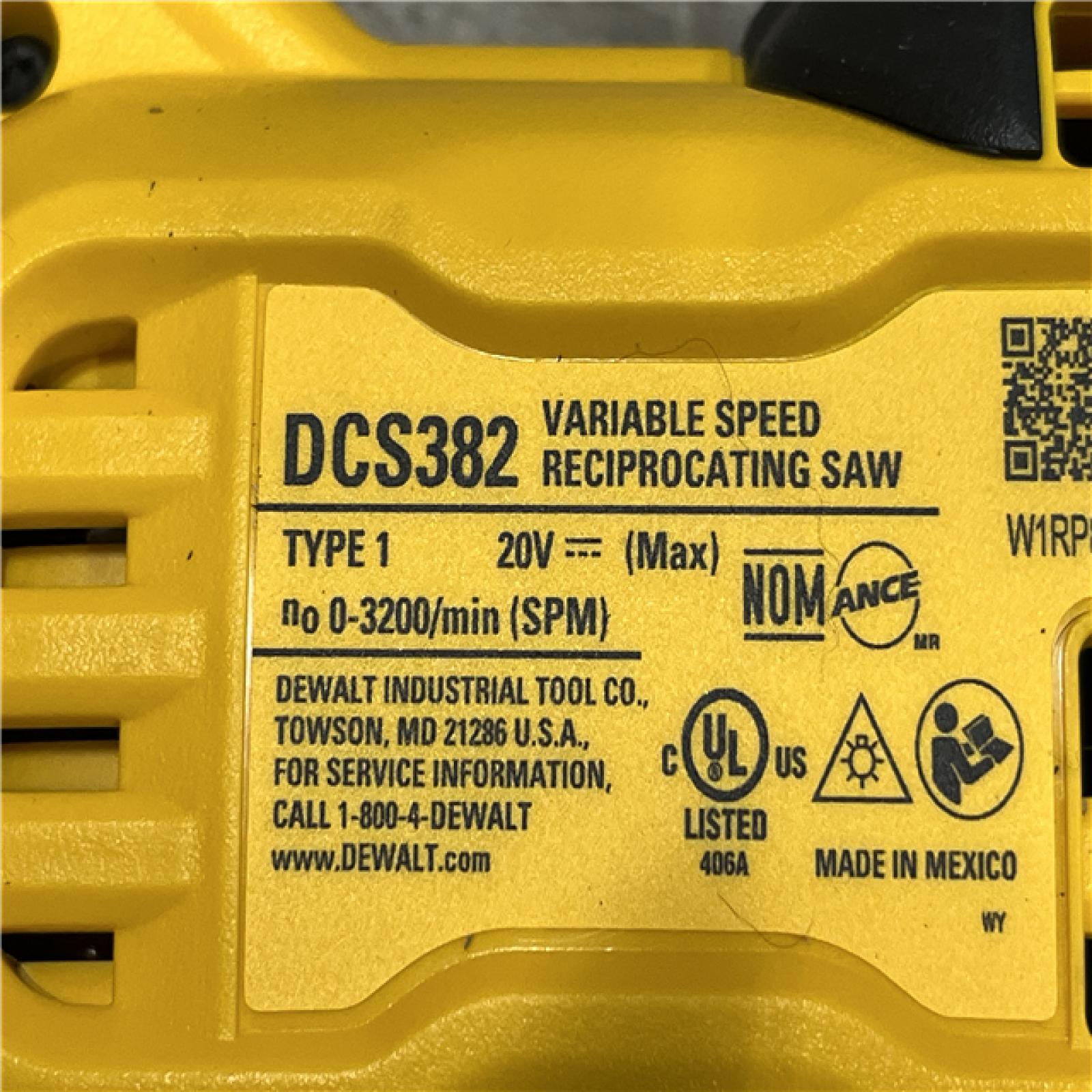 AS-IS DEWALT 20V MAX Cordless Brushless Reciprocating Saw (Tool Only)