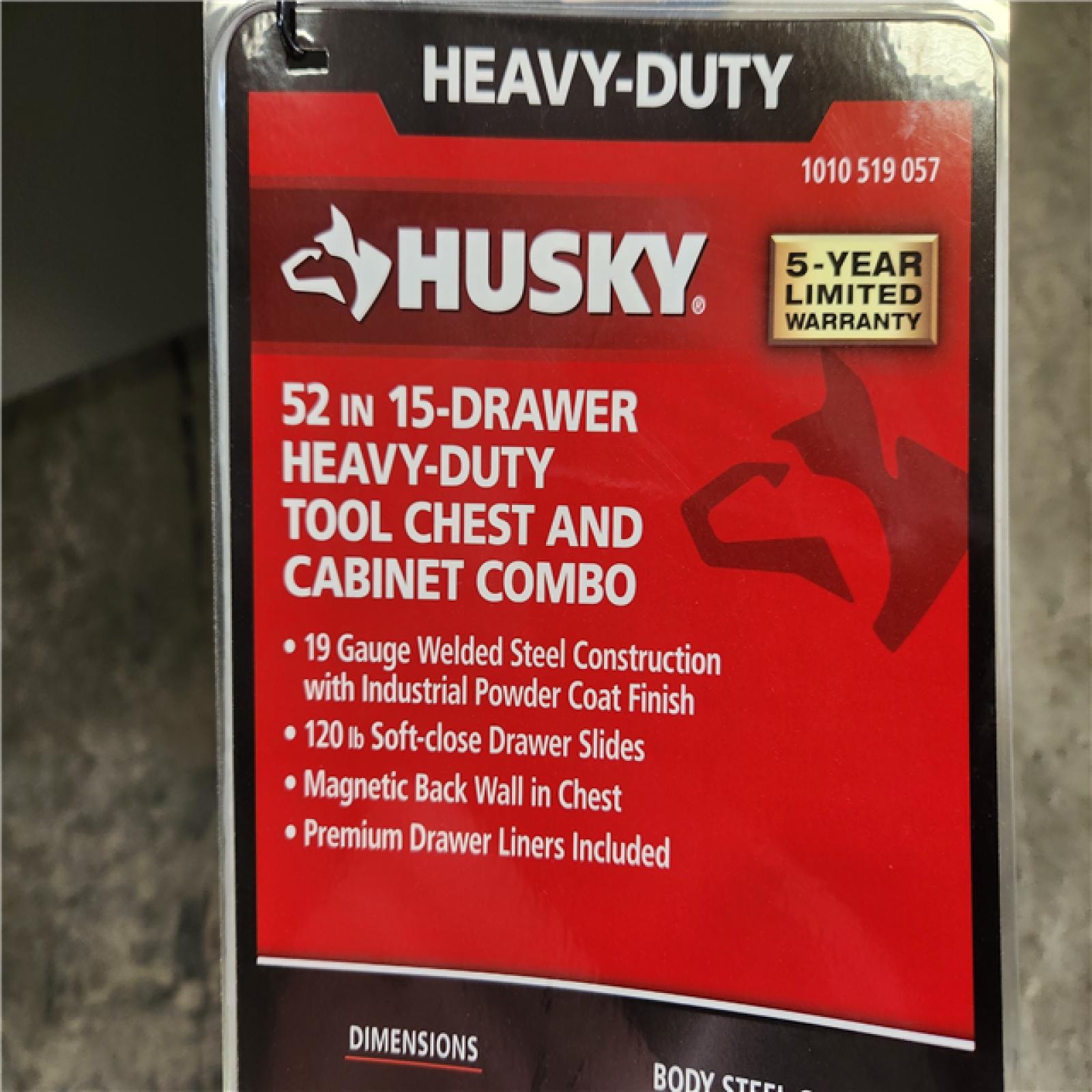 Phoenix AS-IS Husky Heavy-Duty 52 in. W 9-Drawer Matte Gray Steel Rolling Tool Chest