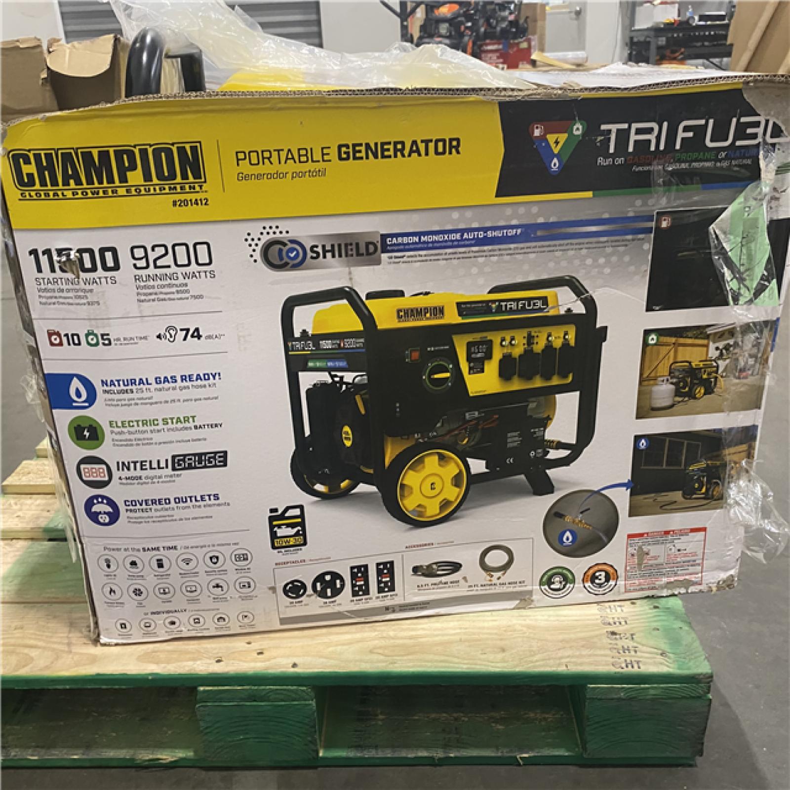 Dallas Location - As-Is Shop Champion Power Equipment 11 500/9200-Watt Fuel Portable Generator