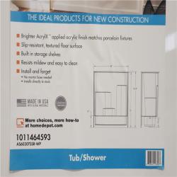 Phoenix Aquatic Everyday Acrylx 60 in. x 30 in. x 72 in. Rectangular Tub Shower Combo Unit with Right Drain in White