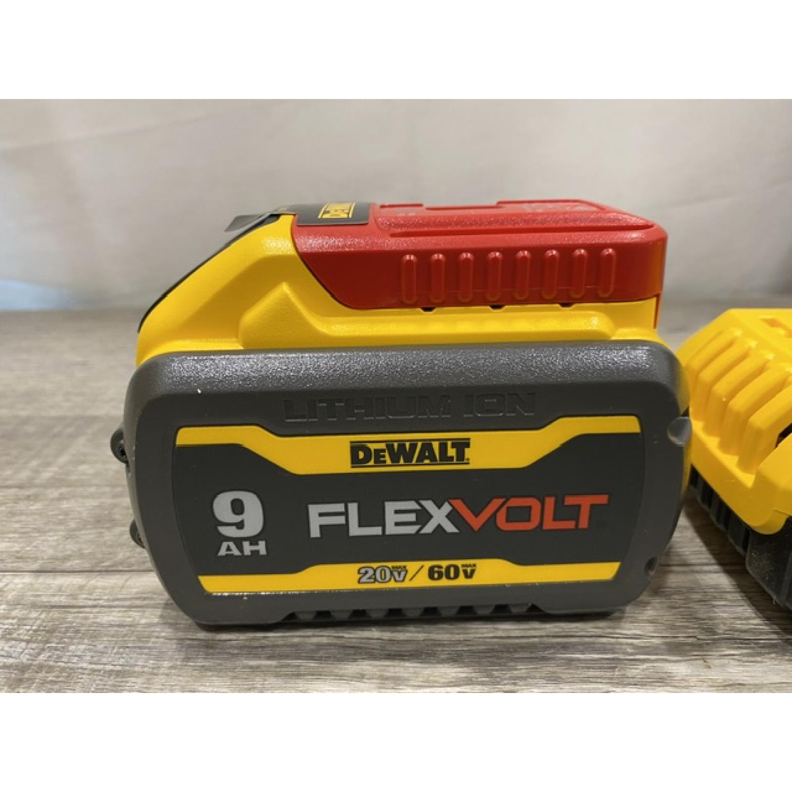 AS-IS DEWALT 20V/60V MAX FLEXVOLT Lithium-Ion 9.0Ah Battery and Charger Starter Kit