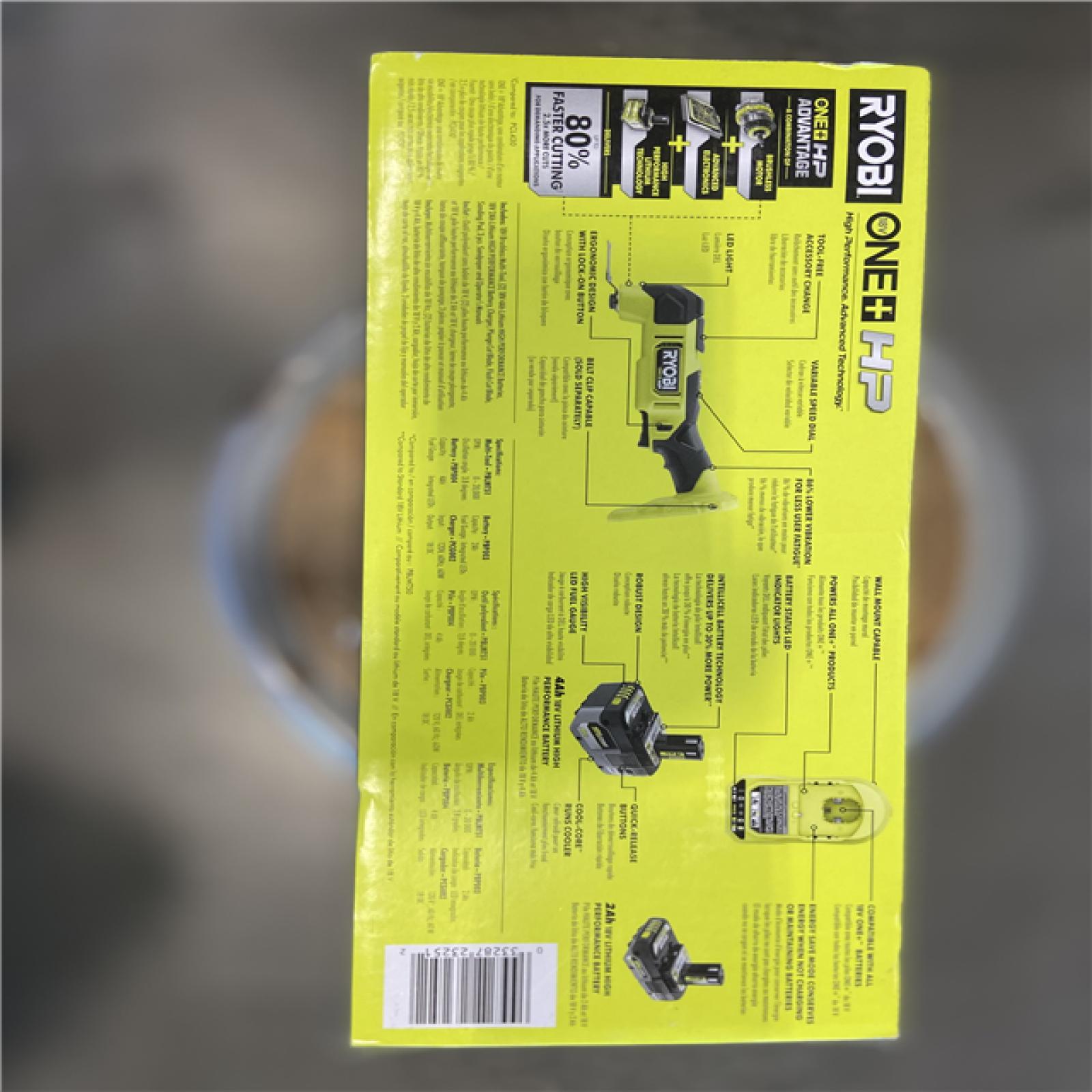 NEW! - RYOBI ONE+ HP 18V Brushless Cordless Multi-Tool Kit with 4.0 Ah HIGH PERFORMANCE EDGE Battery and Charger