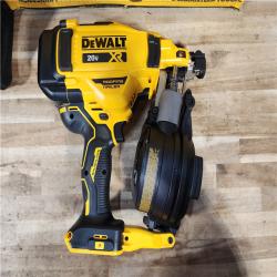HOUSTON LOCATION - AS-IS (APPEARS LIKE NEW) DEWALT 20V MAX Lithium-Ion 15-Degree Electric Cordless Roofing Nailer Kit