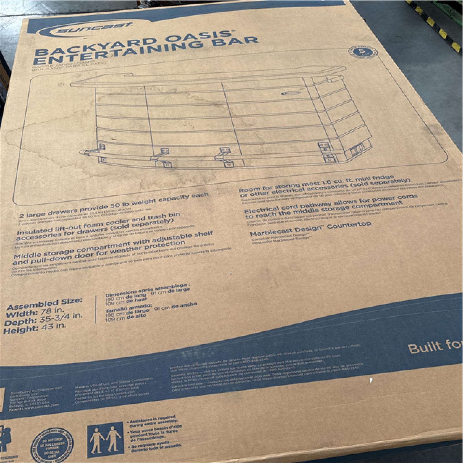 California AS-IS Suncast Backyard Oasis Entertraining Bar