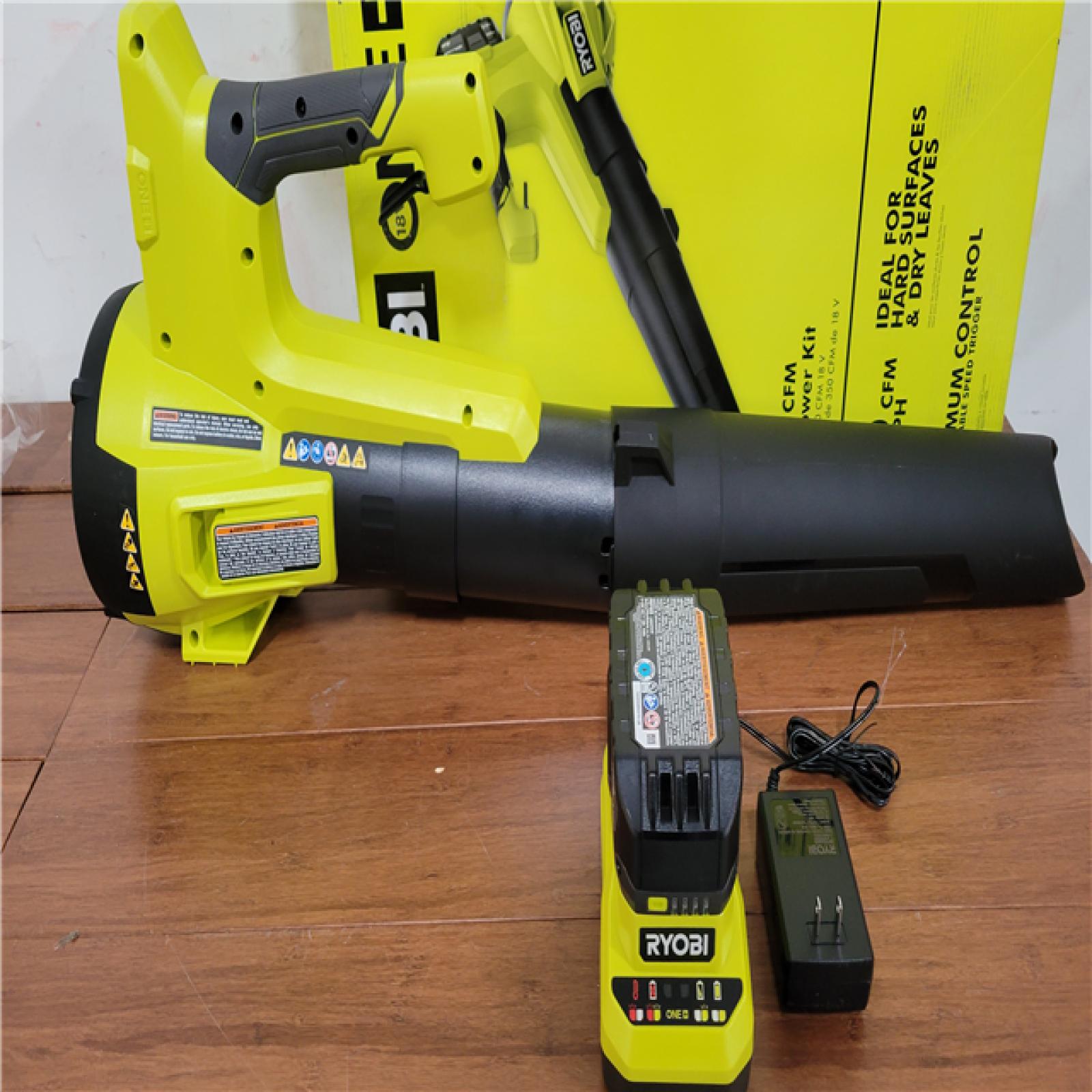 California NEW Ryobi One+ 18V 350 CFM Blower Kit  Includes (1) Battery & Charger