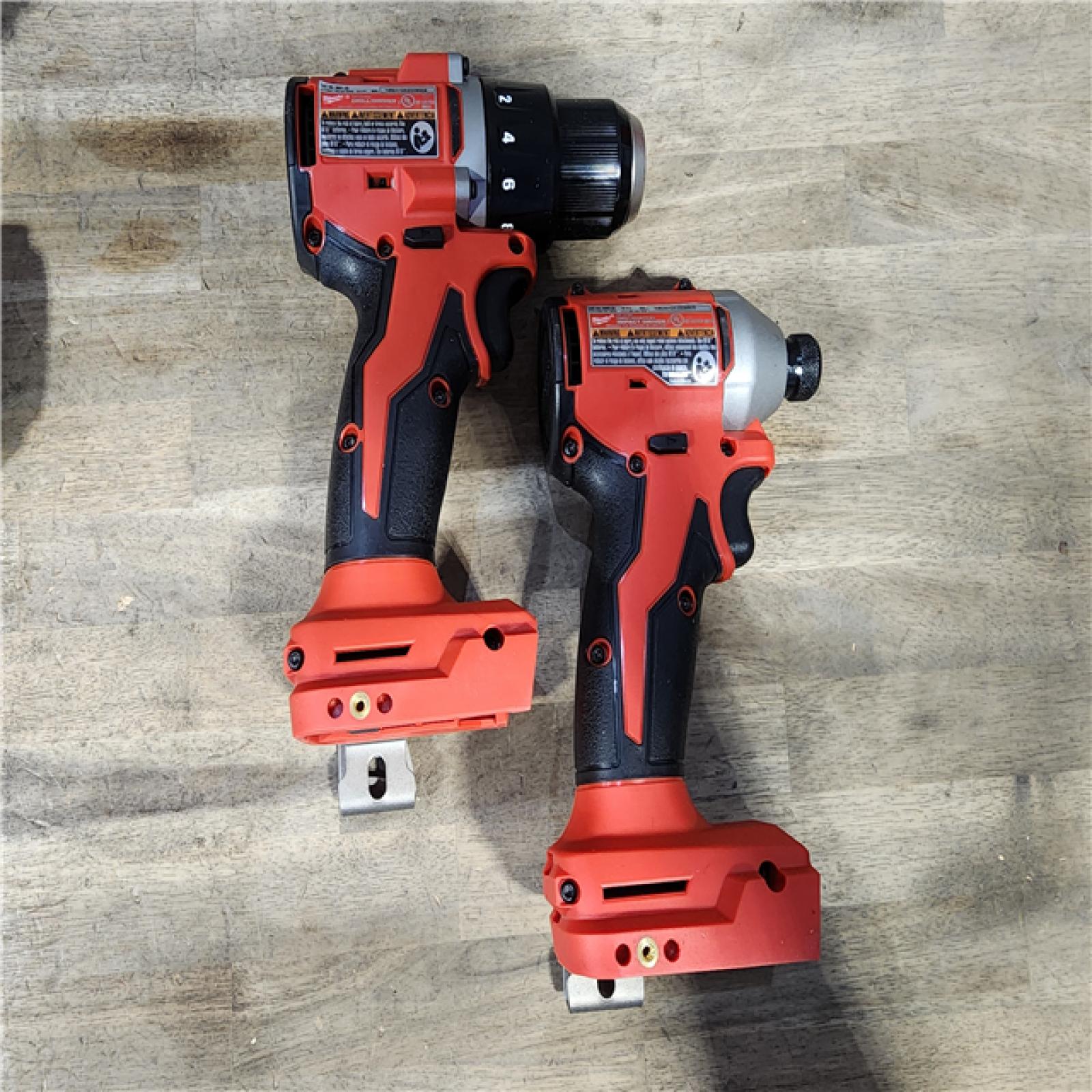 HOUSTON LOCATION - AS-IS Milwaukee M18 18V Lithium-Ion Brushless Cordless Compact Drill/Impact Combo Kit (2-Tool) W/(2) 2.0 Ah Batteries  Charger & Bag