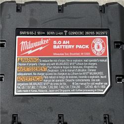 AS-IS Milwaukee 18-Volt Lithium-Ion XC Extended Capacity 5.0 Ah Battery Pack (2-Pack)
