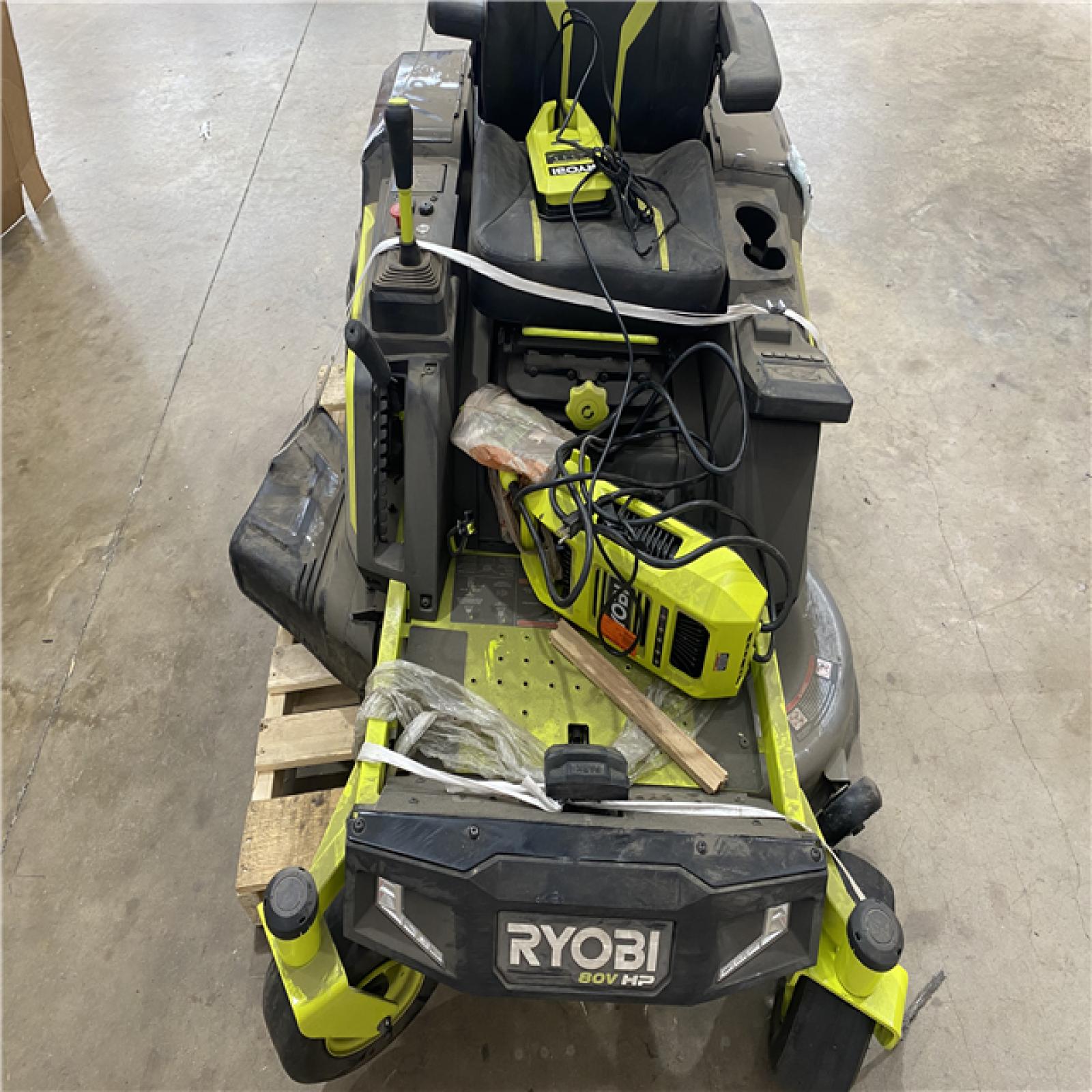 Houston Location - AS-IS Outdoor Power Equipment RYOBI 80V HP BRUSHLESS Z42Li SIT DOWN MOWER