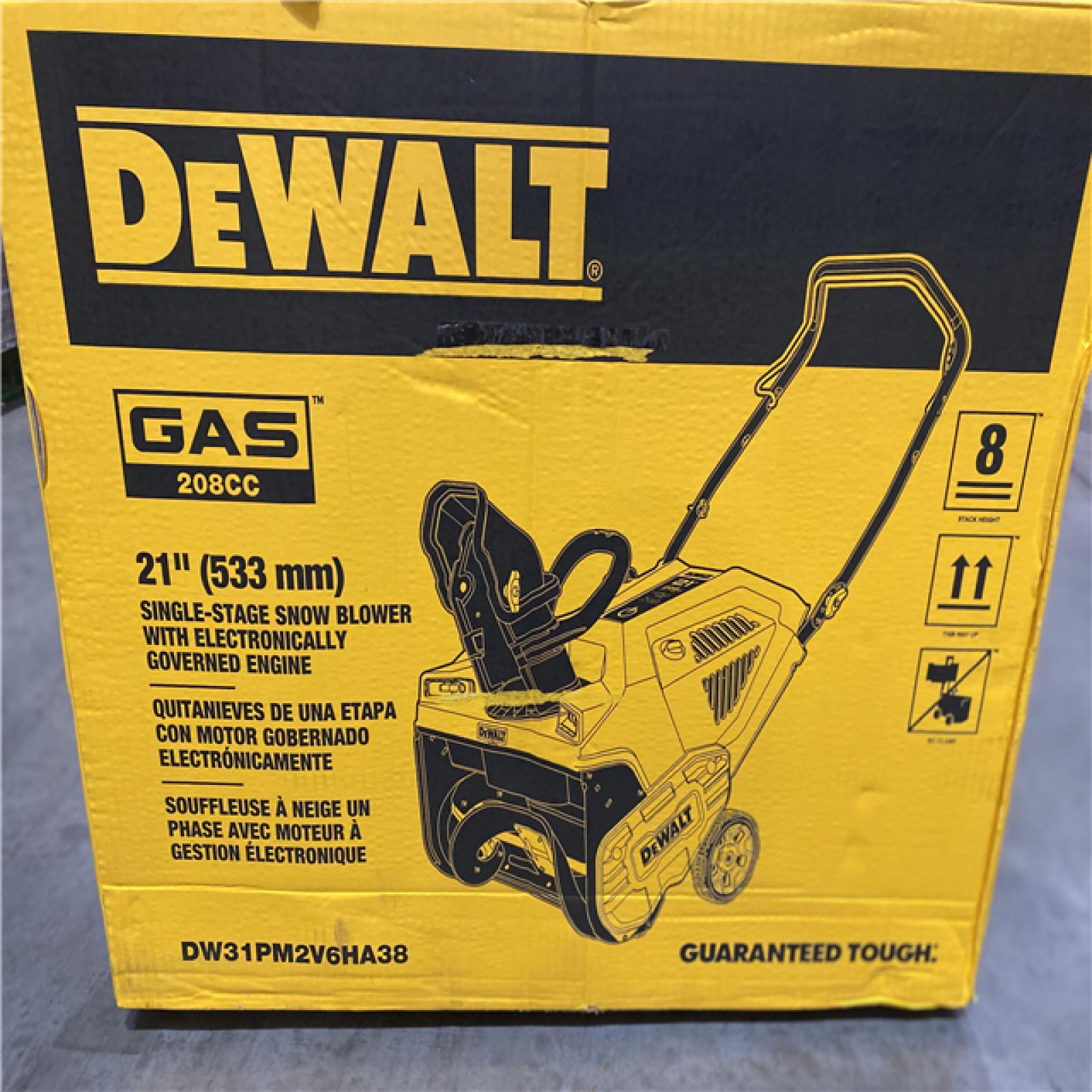 DALLAS LOCATION- NEW!- DEWALT 21 in. 208 cc E-Gov Electric Start Gas Single-Stage Snow Blower