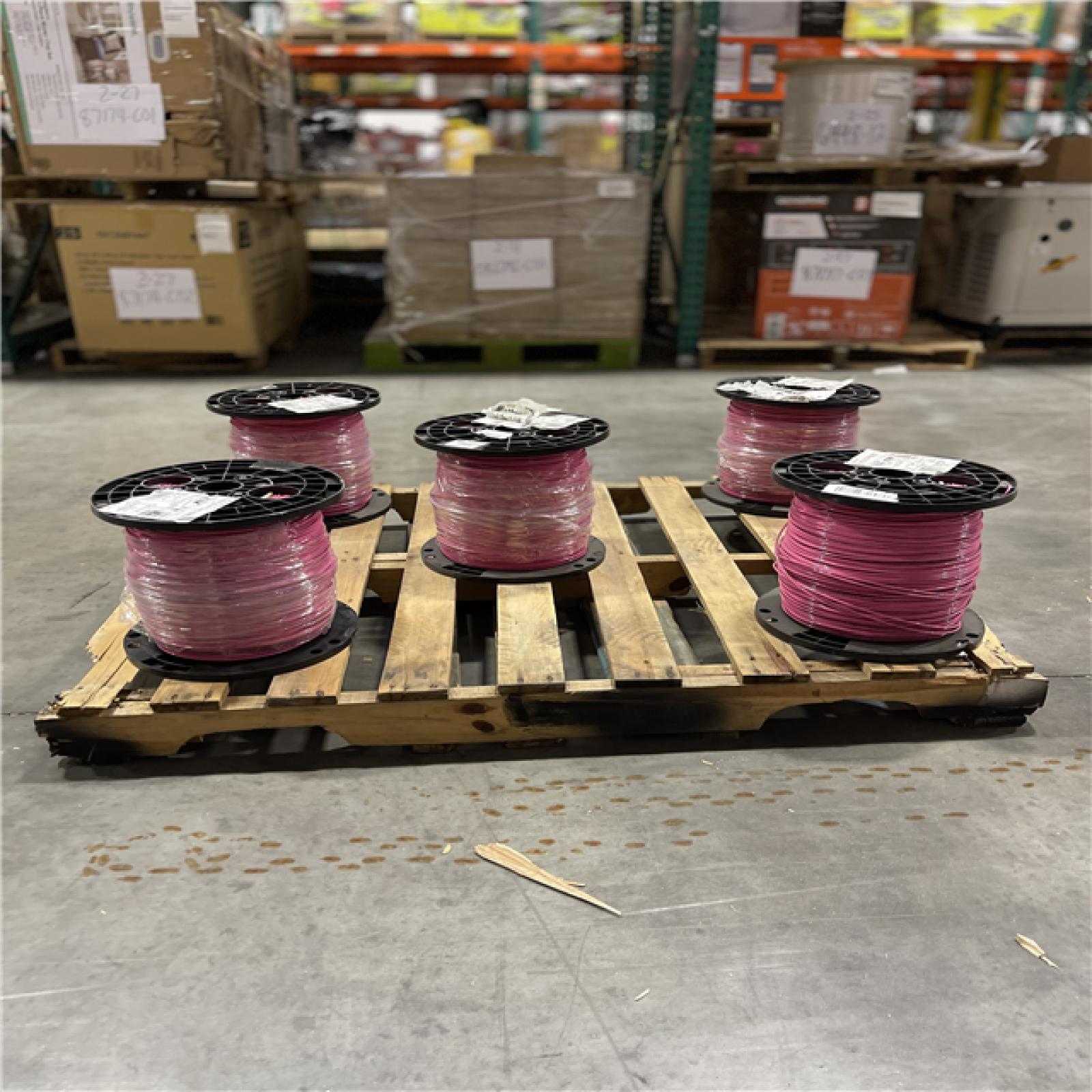 DALLAS LOCATION - AS-IS  Southwire 2500 ft. 12 Pink Solid CU THHN Wire(5 SPOOLS) (SEE NOTES)