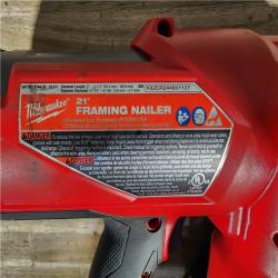 HOUSTON LOCATION - AS-IS Milwaukee 2744-20 M18 FUEL 3-1/2 in. 18-Volt 21-Degree Lithium-Ion Brushless Cordless Framing Nailer W/ (2) BATTERY & CHARGER