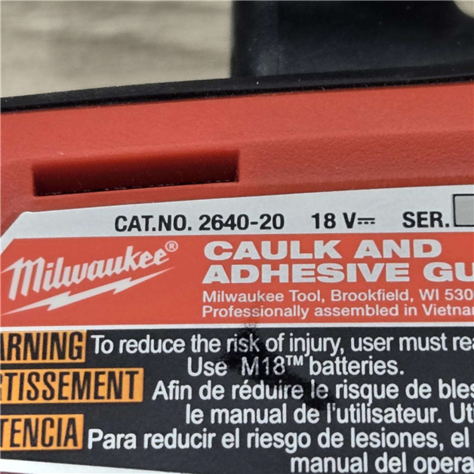 AS-IS Milwaukee M18 18V Cordless 10 oz. Caulk and Adhesive Gun (Tool-Only)