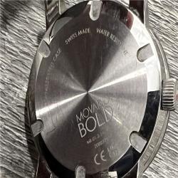 AS-IS MovadoBold Ceramic Silver Dial Steel and Ceramic Women's Watch 3600801