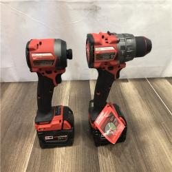 AS-IS Milwaukee FUEL 18V Lithium-Ion Brushless Cordless Hammer Drill and Impact Driver Combo Kit