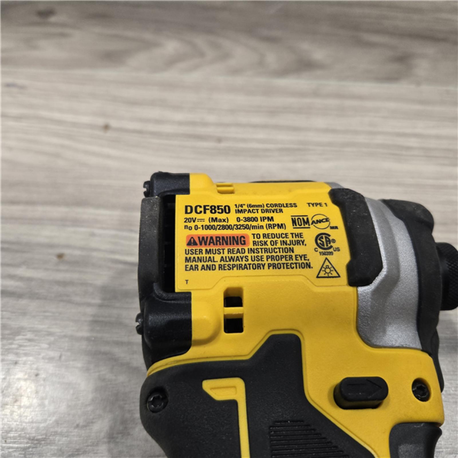 AS-IS DeWalt DCF850B 20V Cordless Compact 1/4 Impact Driver (Tool Only)