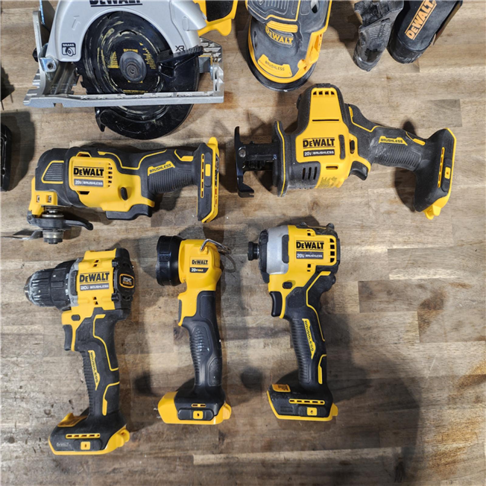 HOUSTON LOCATION - AS-IS DEWALT 20-Volt MAX Lithium-Ion Cordless 7-Tool Combo Kit with 2.0 Ah Battery, 5.0 Ah Battery and Charger