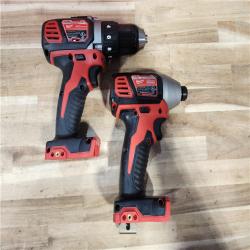 HOUSTON LOCATION - AS-IS Milwaukee  18V Lithium-Ion Cordless Drill Driver/Impact Driver Combo Kit
