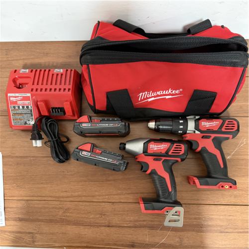 California NEW Milwaukee M18 Compact 2-Tool Combo Kit, Includes (2) Batteries, Charger and Bag