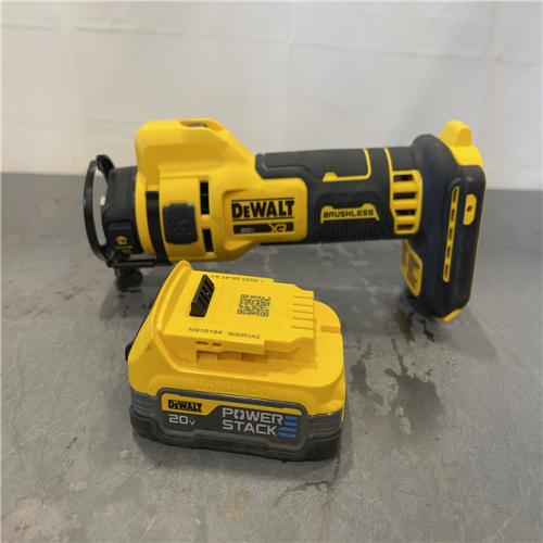 AS-IS - DeWalt XR 20-Volt Lithium-Ion Cordless Rotary Drywall Cut-Out Tool with 20-Volt MAX POWERSTACK Compact Battery