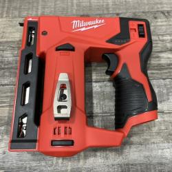 AS-IS Milwaukee 12-Volt Lithium-Ion Cordless 3/8 in. Crown Stapler (Tool-Only)