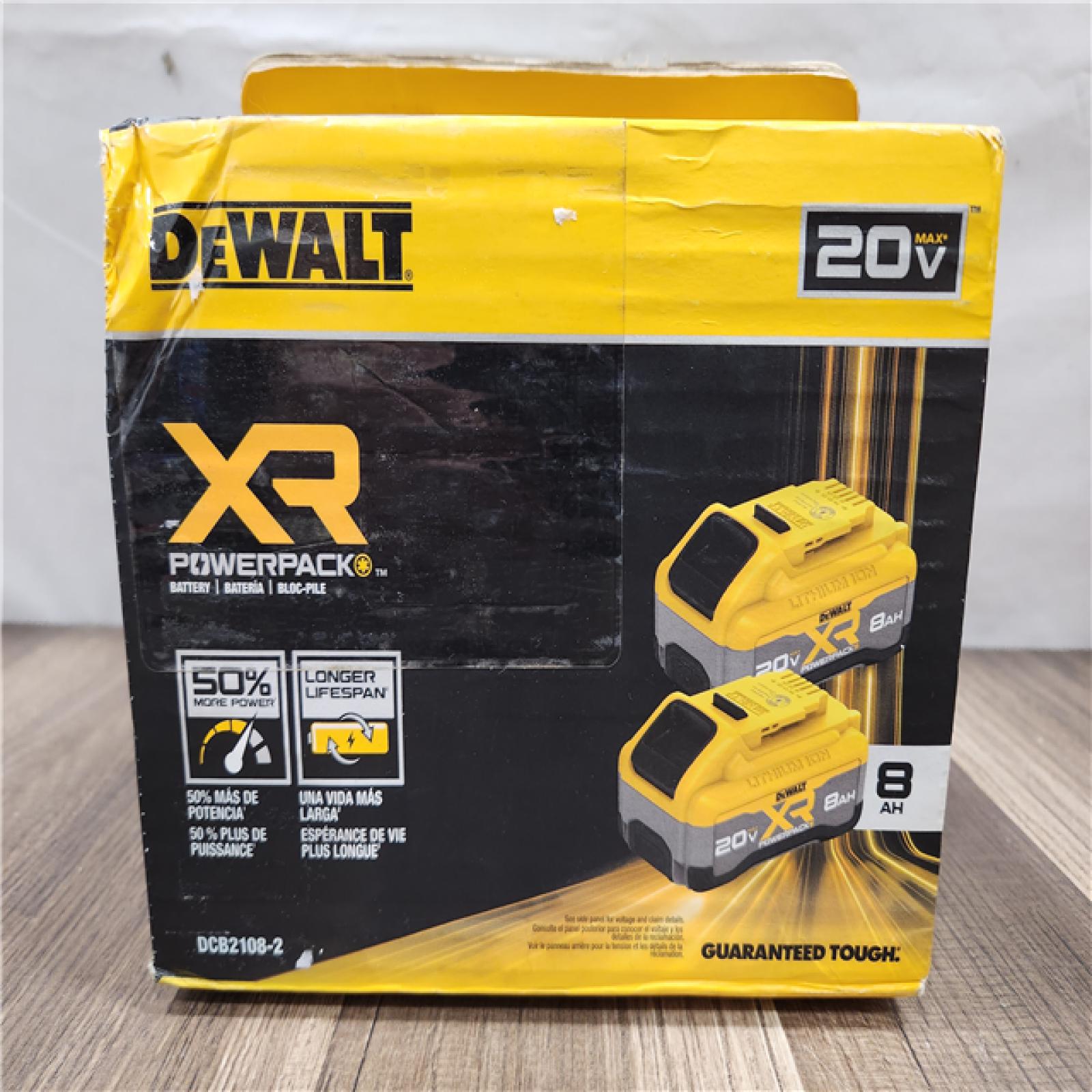 NEW- DEWALT 20V MAX XR Lithium-Ion 8.0 Ah Battery Pack (2-Pack)