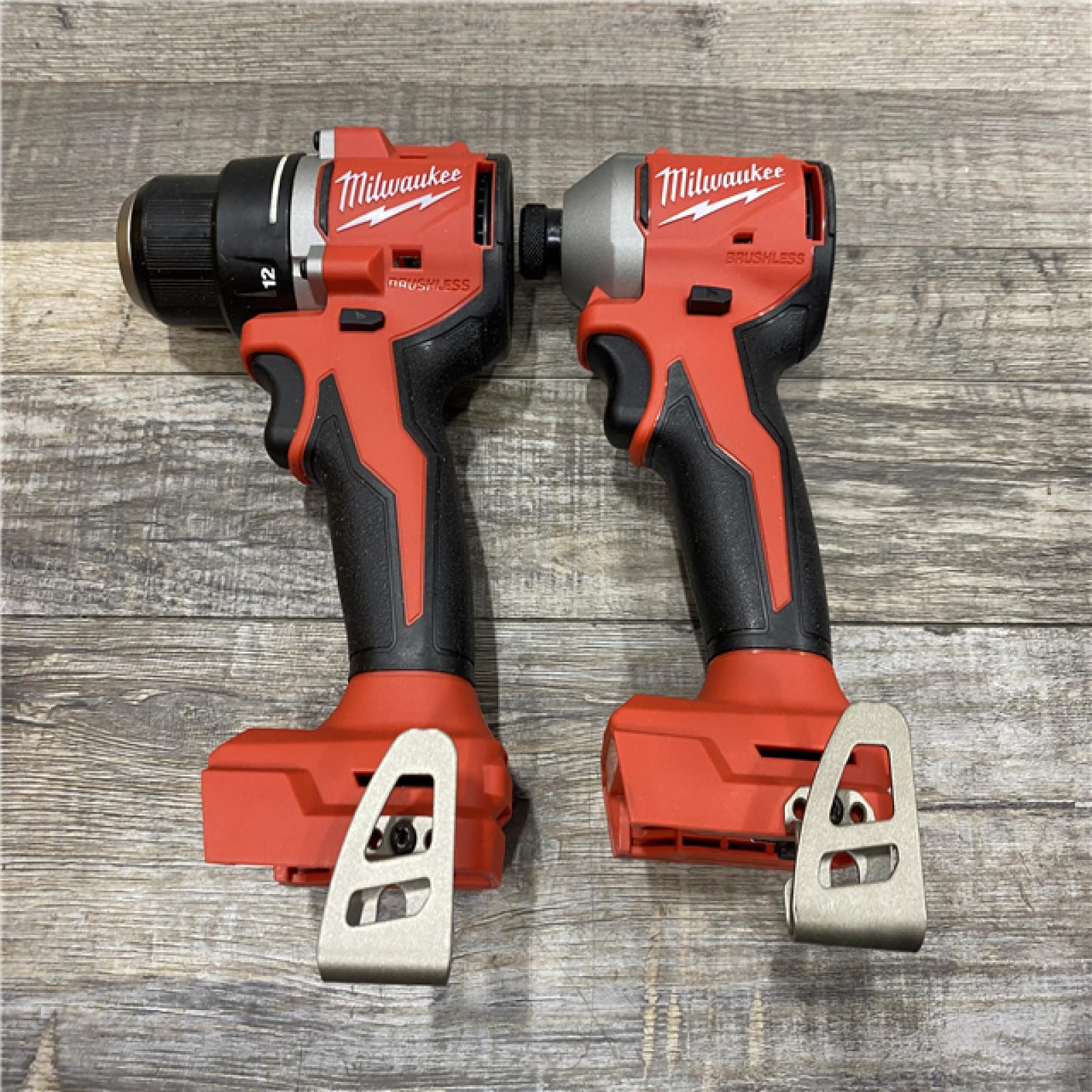 AS-IS Milwaukee 18V Lithium-Ion Brushless Cordless Compact Drill/Impact Combo Kit
