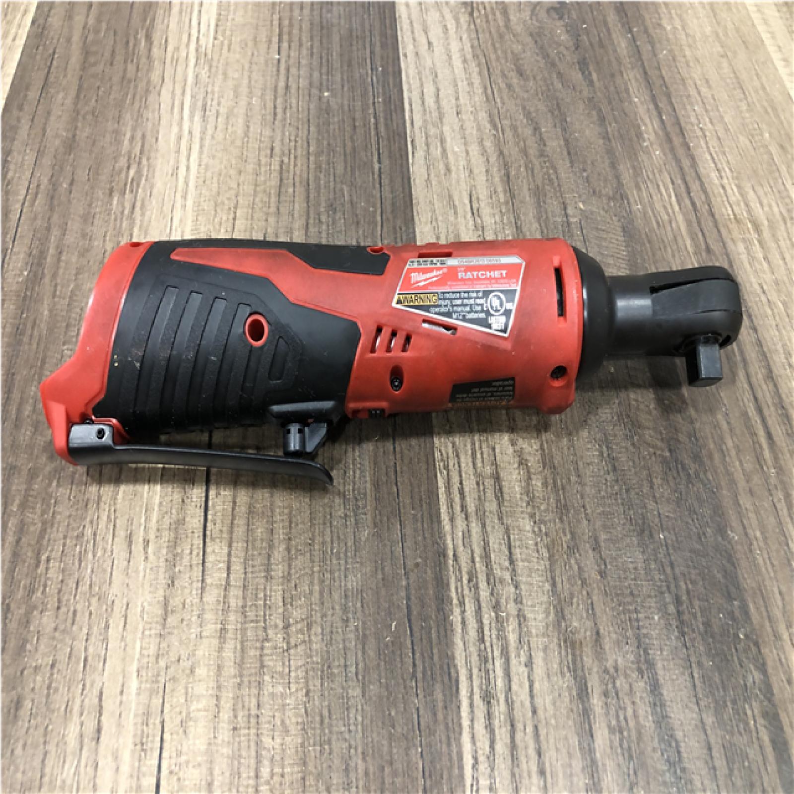 AS-IS Milwaukee 12V Lithium-Ion Cordless 3/8 in. Ratchet (Tool-Only)