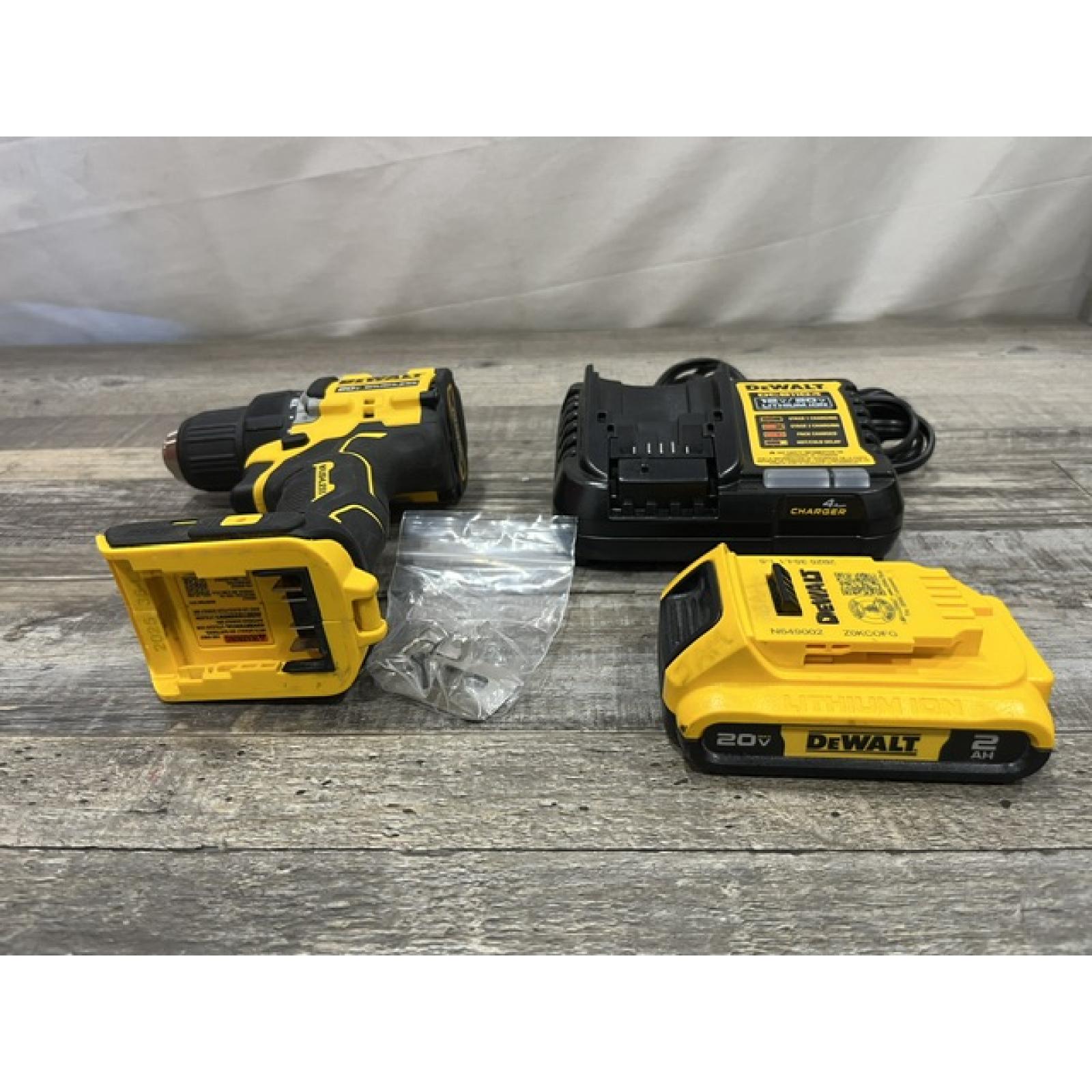 AS-IS DEWALT Atomic 20V Lithium-Ion Cordless Compact 1/2 in. Drill/Driver Kit