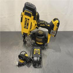 AS-IS - DEWALT 20V MAX Lithium-Ion 15-Degree Electric Cordless Roofing Nailer Kit