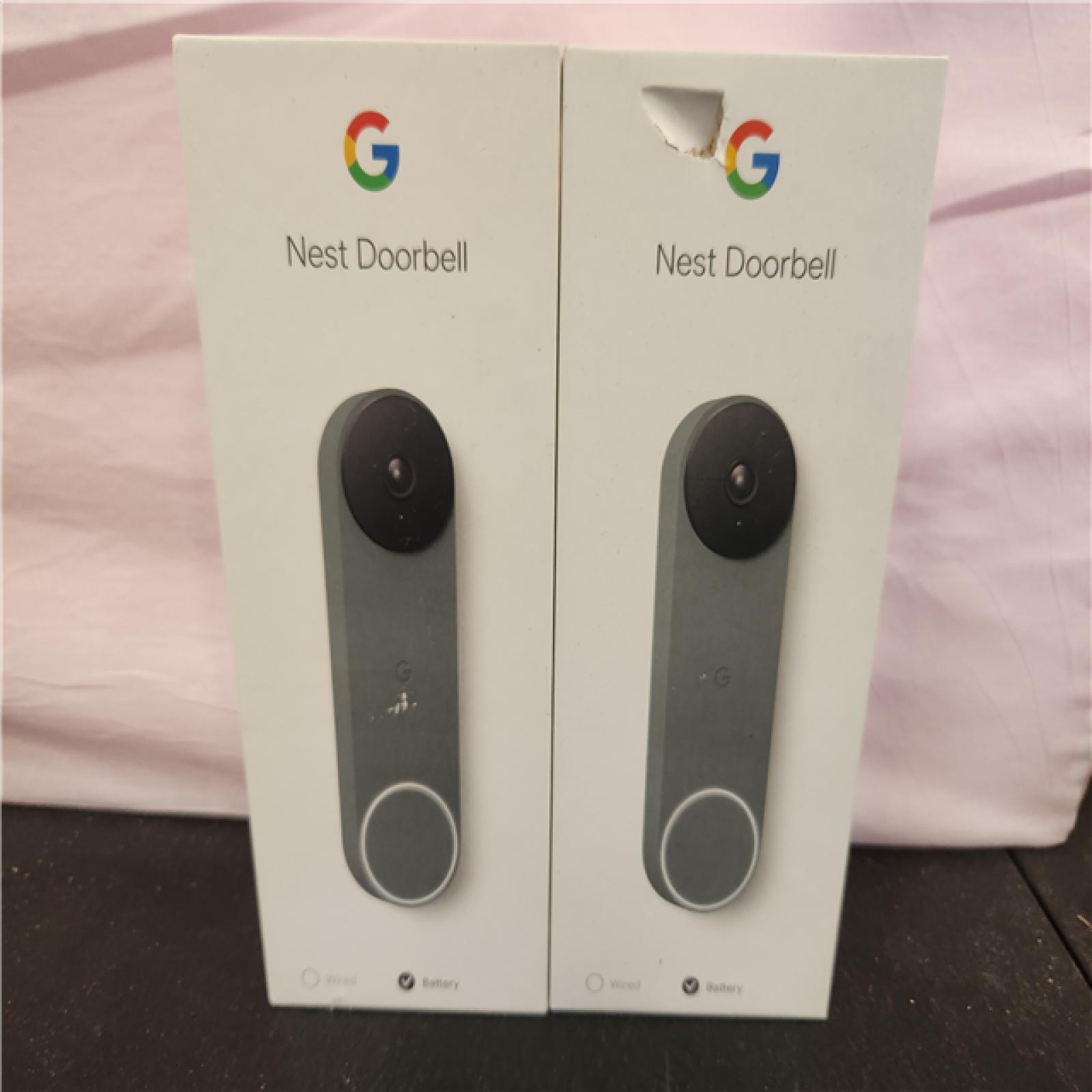 Phoenix AS-IS Google Nest Doorbell - Smart Wi-Fi Video Doorbell Camera - (2-Pack)