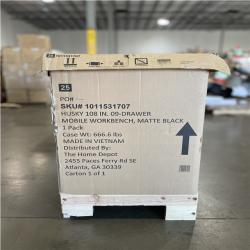 DALLAS LOCATION- AS-IS HUSKY 108 IN. 09 DRAWER MOBILE WORKBENCH  MATTE BLACK