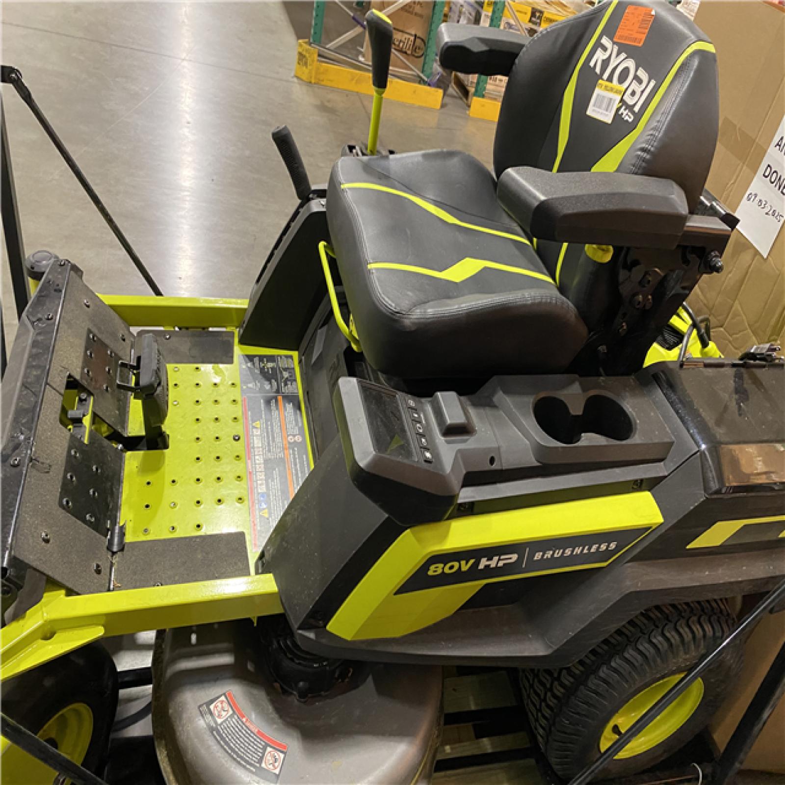 Dallas Location - As-Is RYOBI 80V HP Brushless 42 in. Battery Electric Cordless Zero Turn Riding Mower (2) 80V Batteries and Charger