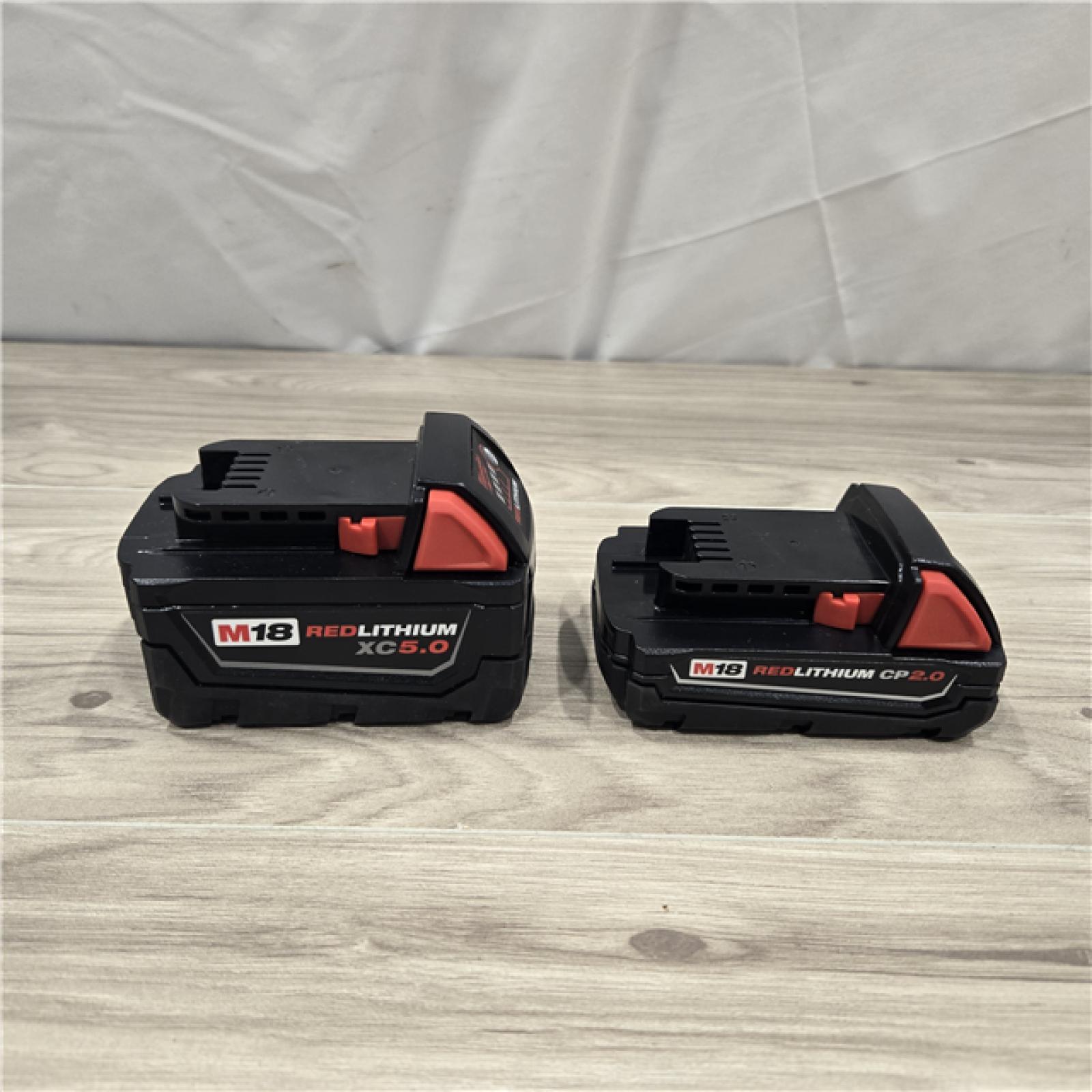 AS-IS Milwaukee M18 18V Starter Kit with One 5.0 Ah and One 2.0 Ah Battery and Charger