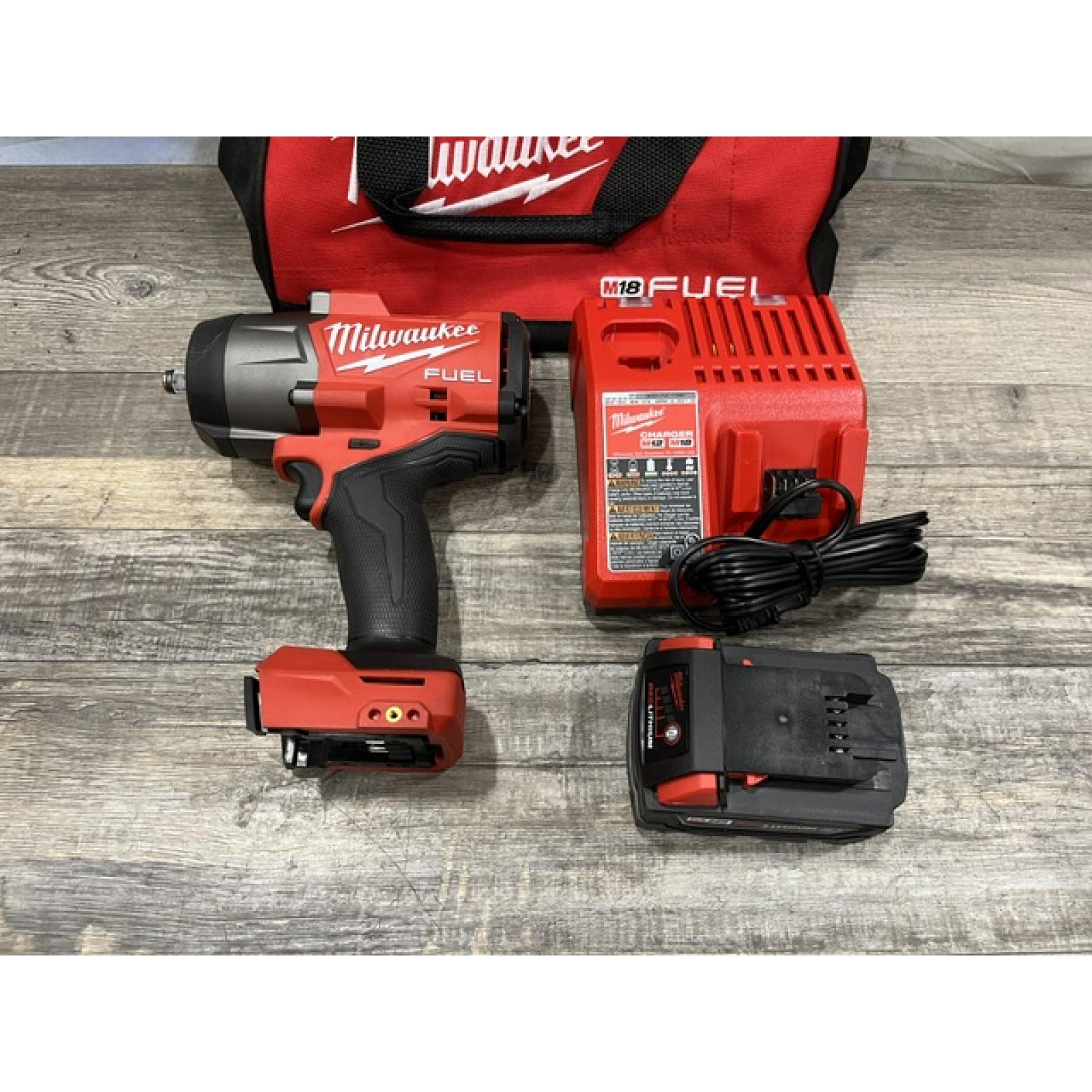 AS-IS Milwaukee FUEL 18V Lithium-Ion Brushless Cordless 1/2 in. Impact Wrench w/Friction Ring Kit