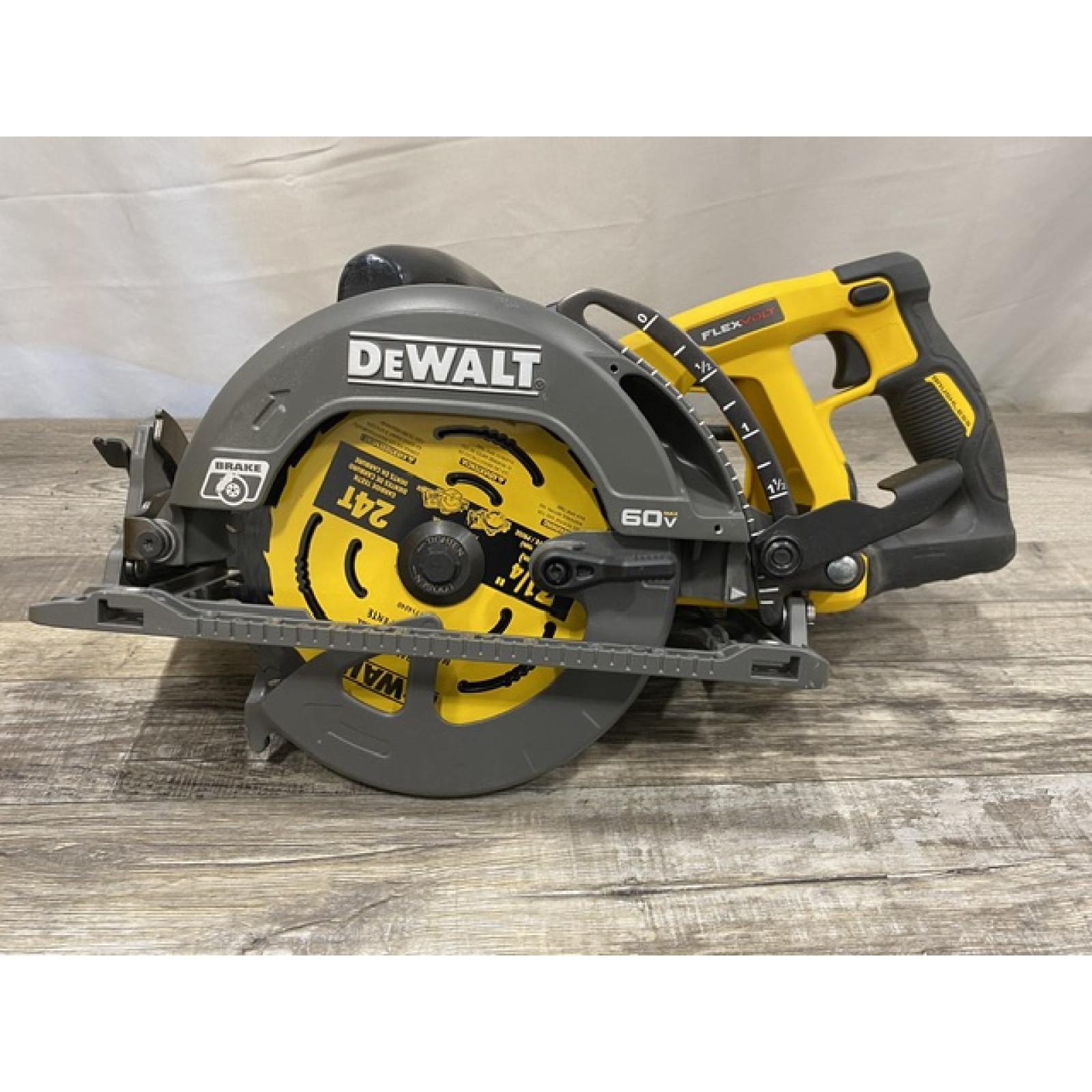 AS-IS DEWALT FLEXVOLT 60V MAX Cordless Brushless 7-1/4 in. Wormdrive Style Circular Saw (Tool Only)