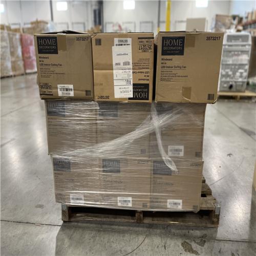 DALLAS LOCATION- HOME DECORATORS COLLECTION WINDWARD 44IN. LED INDOOR CEILING FAN PALLET (18 UNITS)