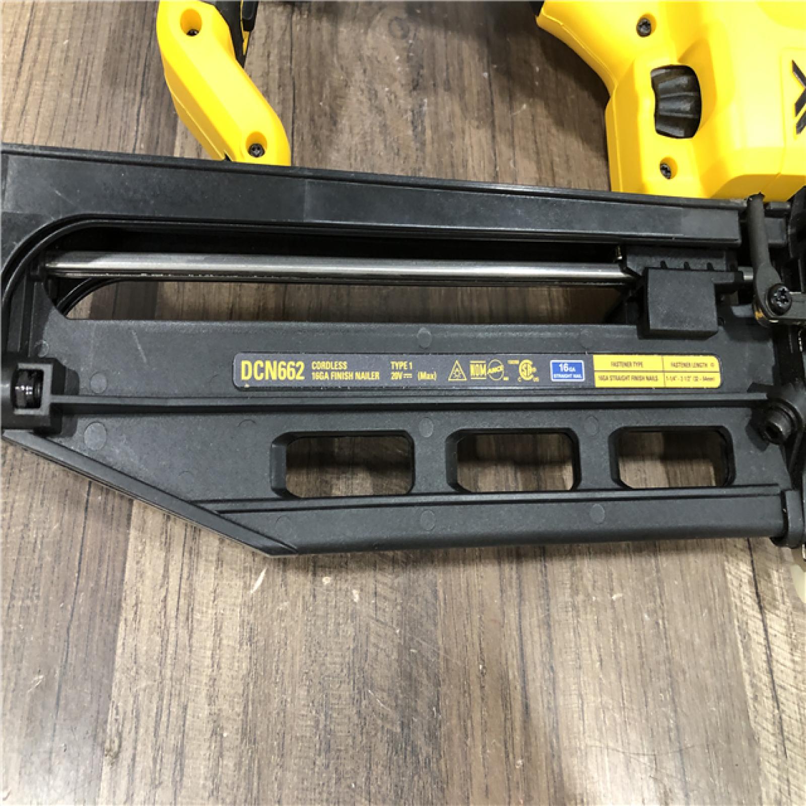 AS-IS DEWALT 20V MAX XR 16-Gauge Lithium-Ion Cordless Finish Nailer (Tool Only)