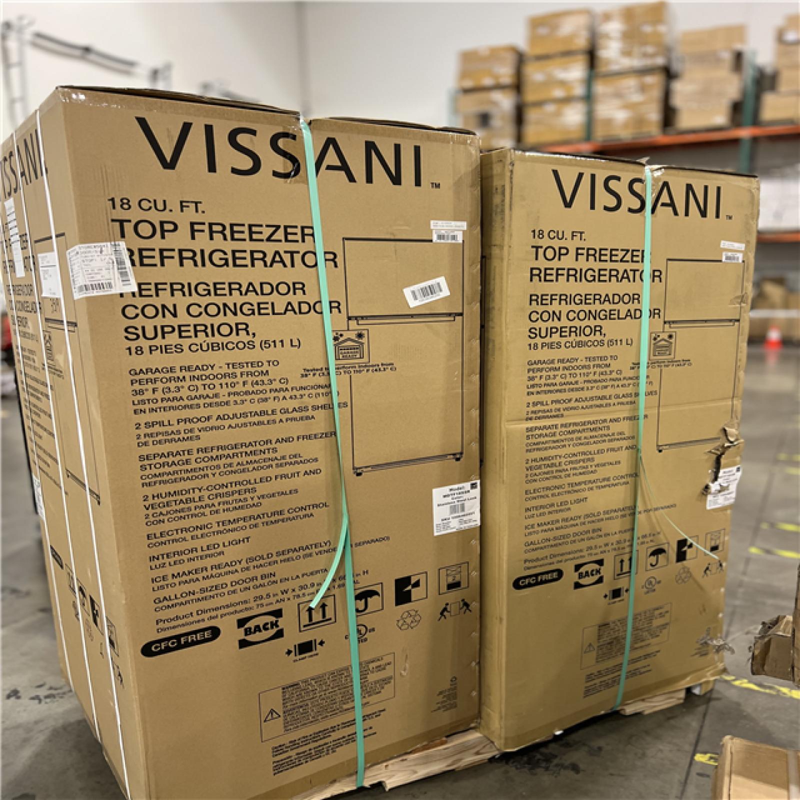 DALLAS LOCATION Vissani 18 cu. ft. Top Freezer Refrigerator in