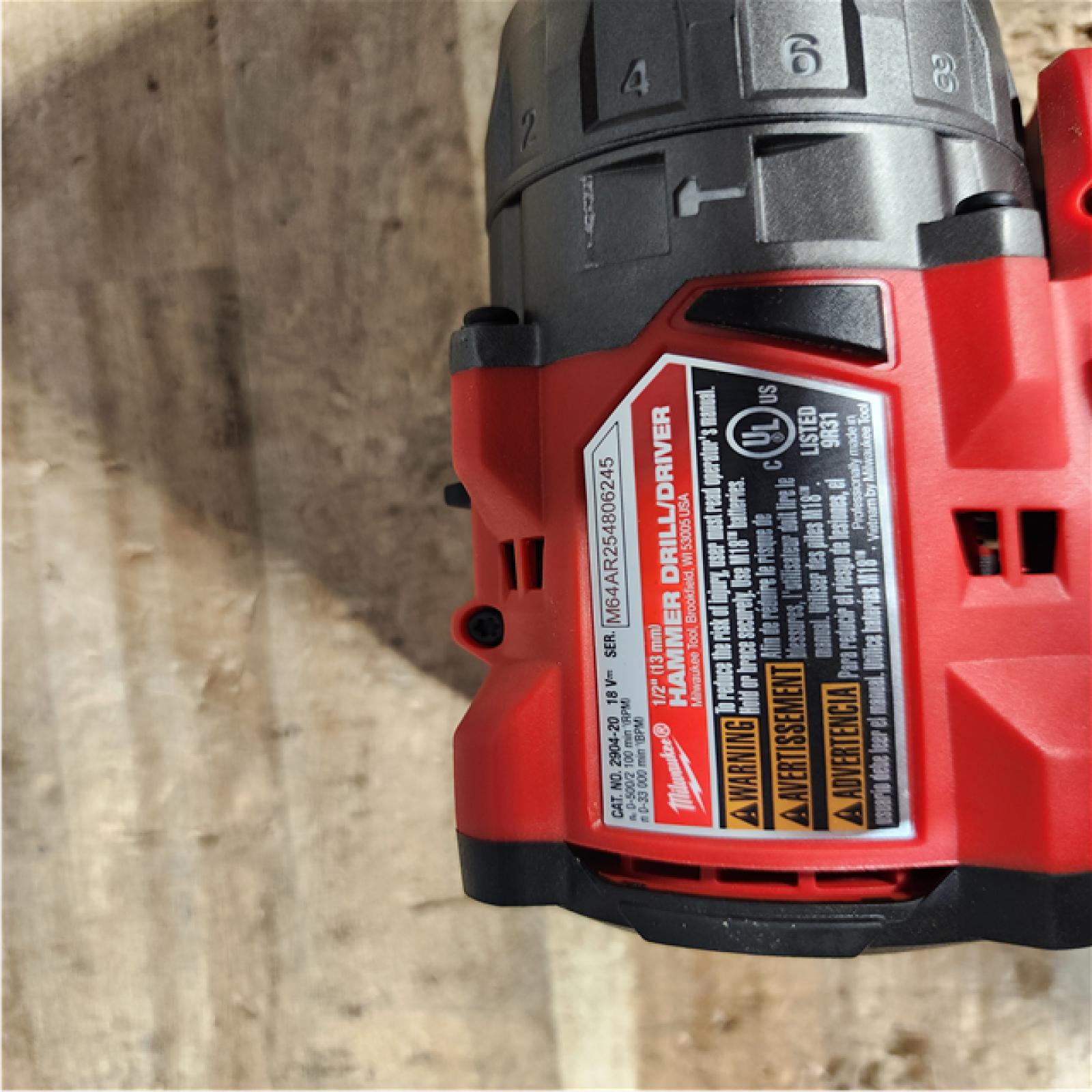 Houston Location AS-IS Milwaukee FUEL 18V Lithium-Ion Brushless Cordless 1/2 in. Hammer Drill/Driver (Tool-Only)