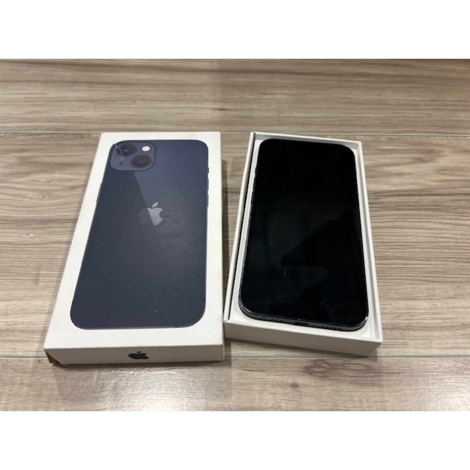 AS-IS  Apple iPhone 13 in Midnight with 128GB of storage