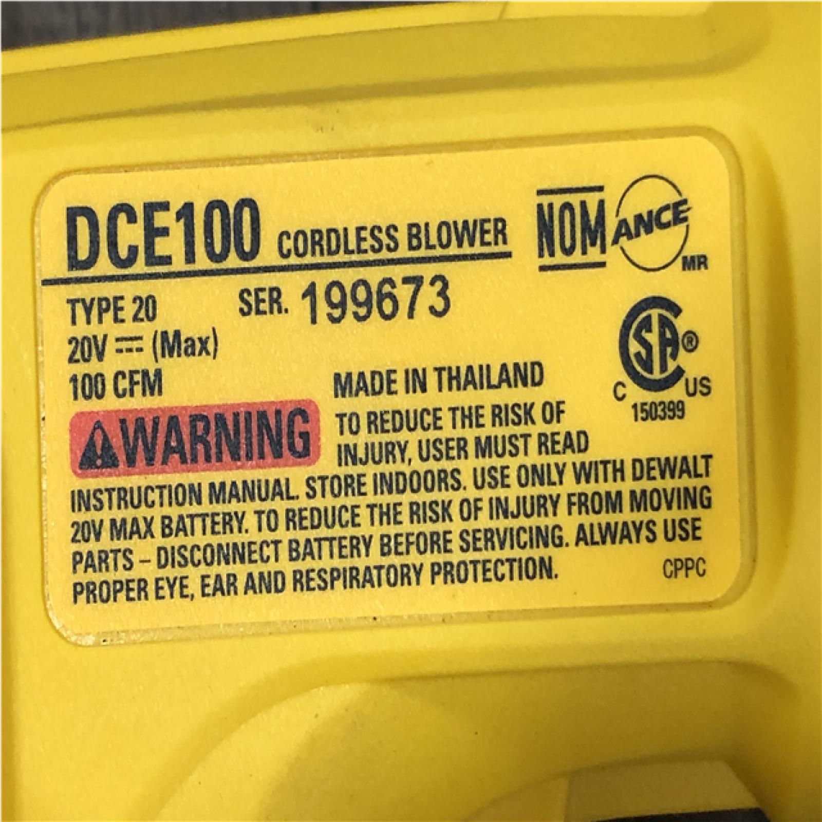 AS-IS DEWALT Cordless Compact Jobsite Blower(Tool Only)