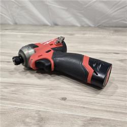 LIKE NEW- Milwaukee M12 FUEL SURGE 12V Lithium-Ion Brushless Cordless 1/4 in. Hex Impact Driver Compact Kit W/Two 2.0Ah Batteries, Bag
