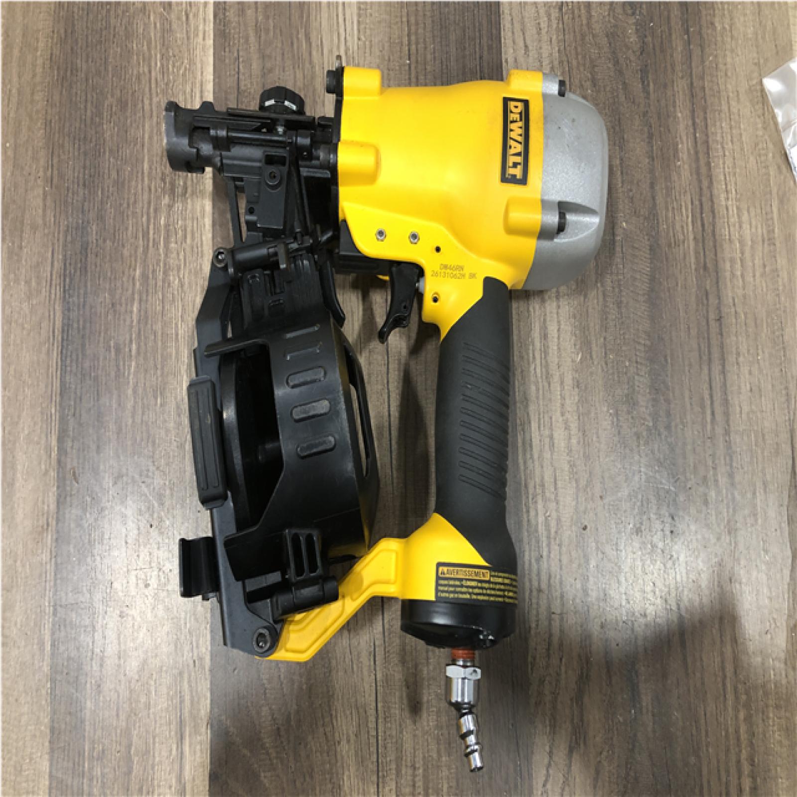 AS-IS DEWALT 1-3/4 in. 15 Degree Pneumatic Coil Roofing Nailer