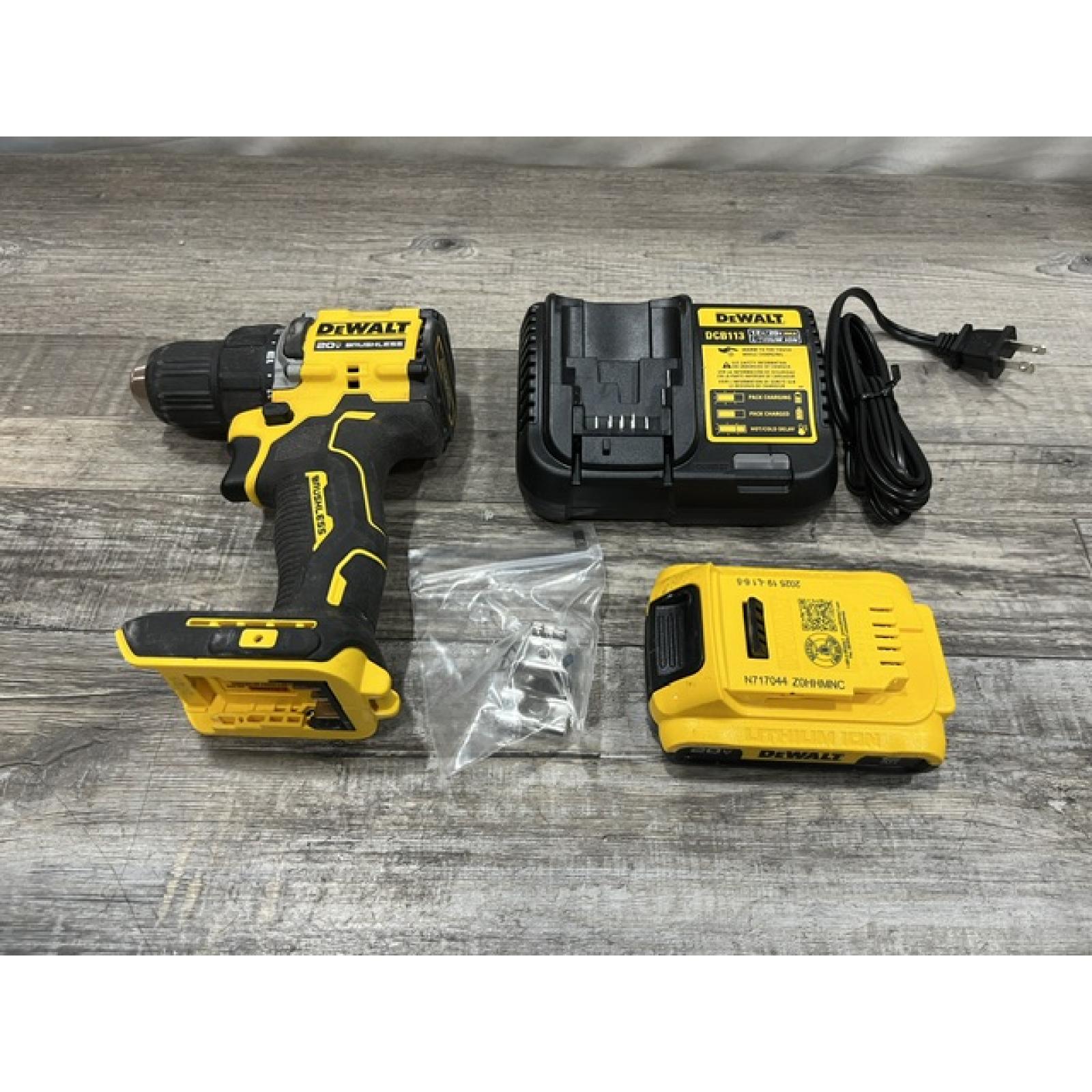 AS-IS DEWALT Atomic 20V Lithium-Ion Cordless Compact 1/2 in. Drill/Driver Kit