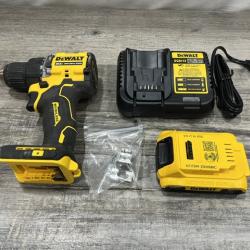 AS-IS DEWALT Atomic 20V Lithium-Ion Cordless Compact 1/2 in. Drill/Driver Kit