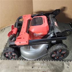 HOUSTON LOCATION - AS-IS M18 FUEL Brushless Cordless 21 in. Walk Behind Dual Battery Self-Propelled Mower W/ Rapid Charger