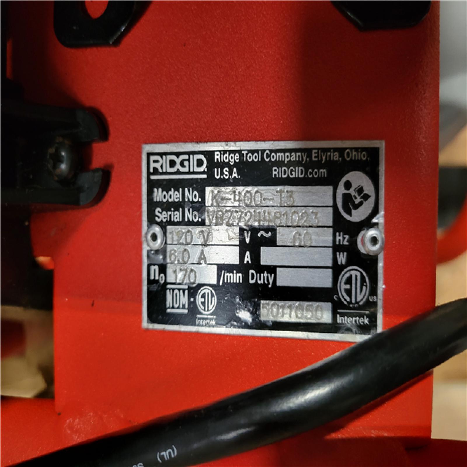 CALIFORNIA AS-IS RIDGID K-400F WITH AUTOFEED