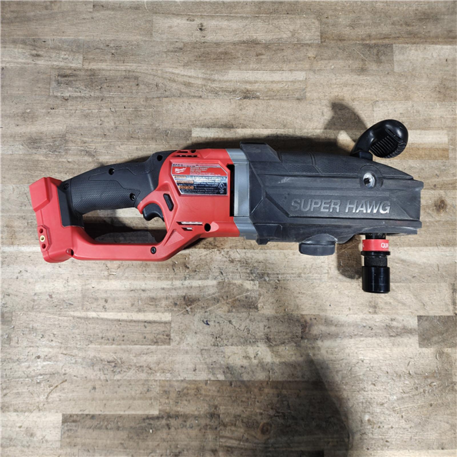 HOUSTON LOCATION - AS-IS Milwaukee FUEL 18V Lithium-Ion Brushless Cordless GEN 2 SUPER HAWG 7/16 in. Right Angle Drill (Tool-Only)
