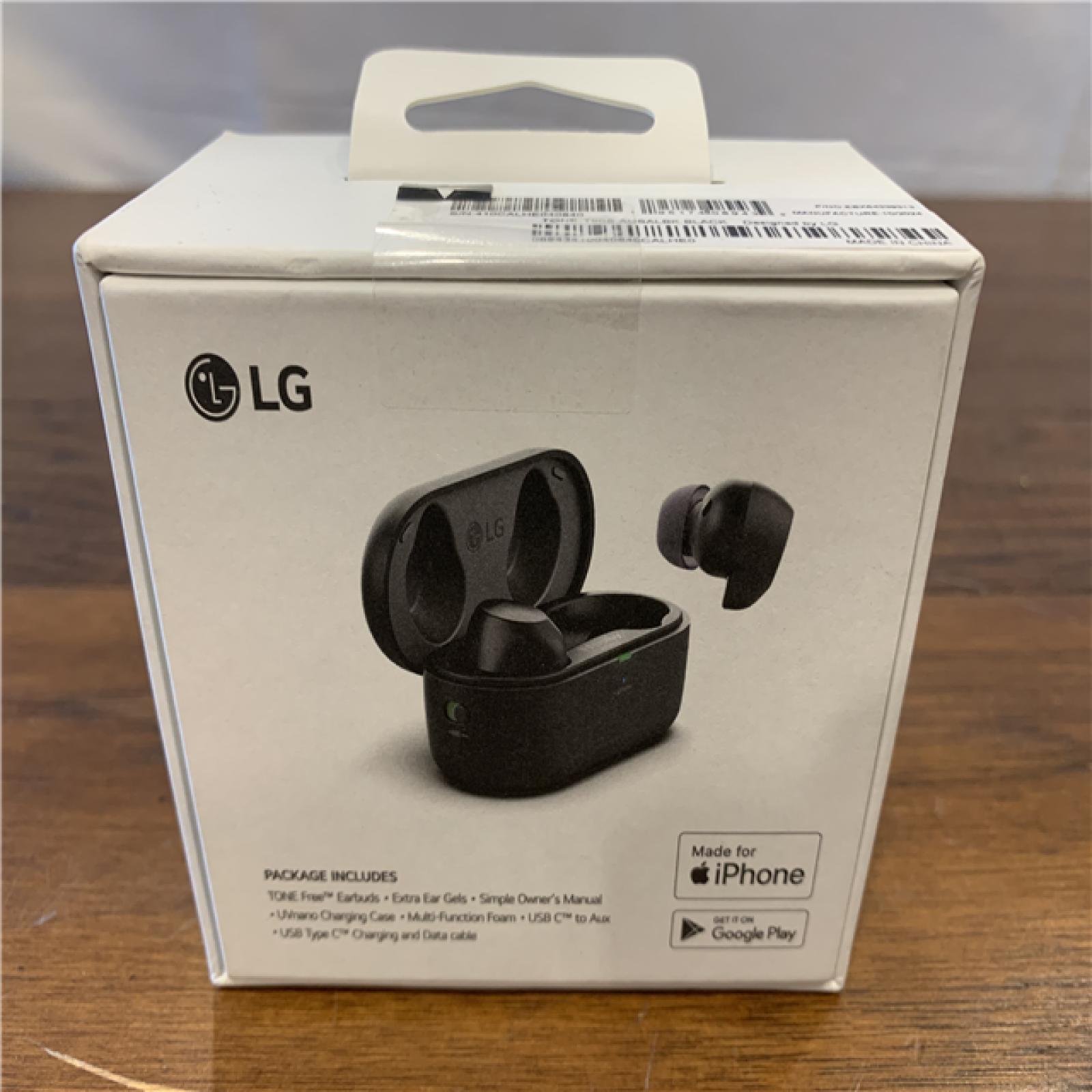 NEW! LG TONE Free T90S Dolby Atmos True Wireless Bluetooth Earbuds with UVnano+ and Plug & Wireless, Black