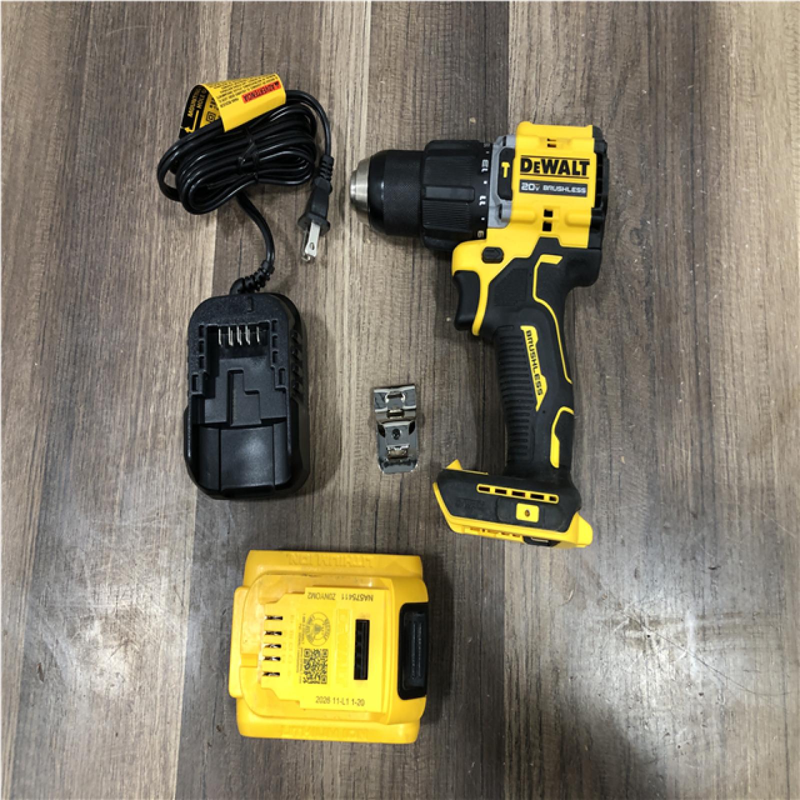 AS-IS DEWALT ATOMIC 20V Lithium-Ion Cordless 1/2 in. Hammer Drill Kit